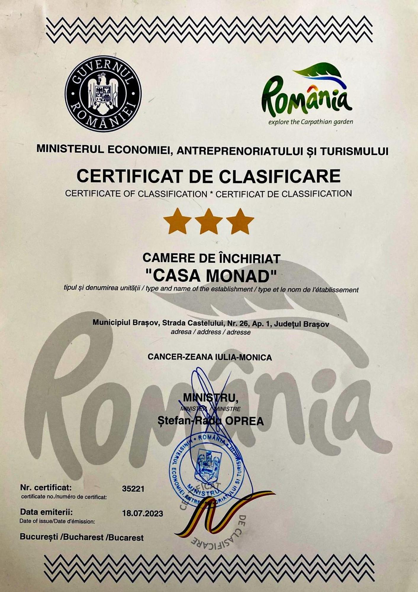 Castelului - Casa Monad Apartment Brasov